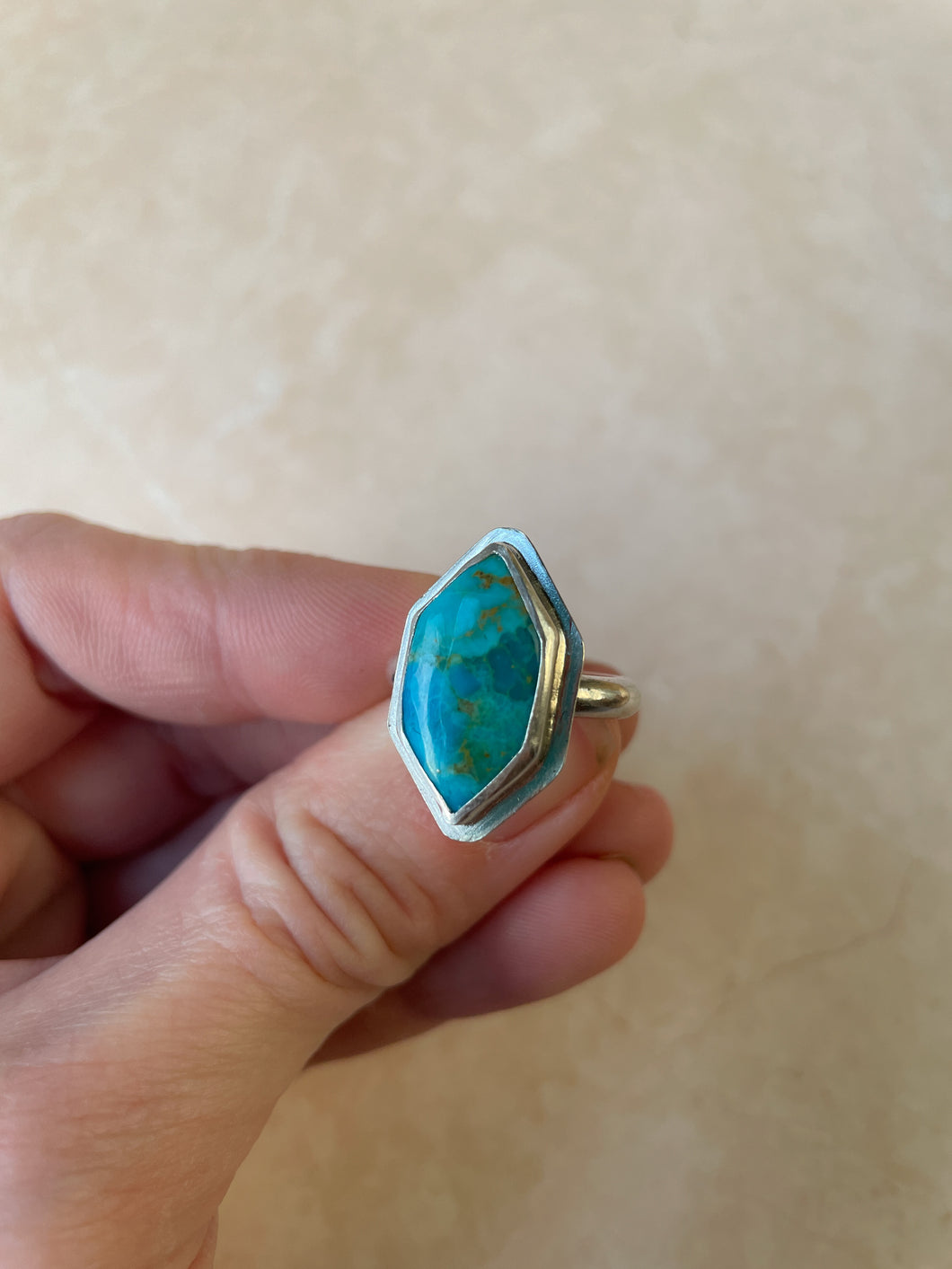 Hexagon Turquoise Ring